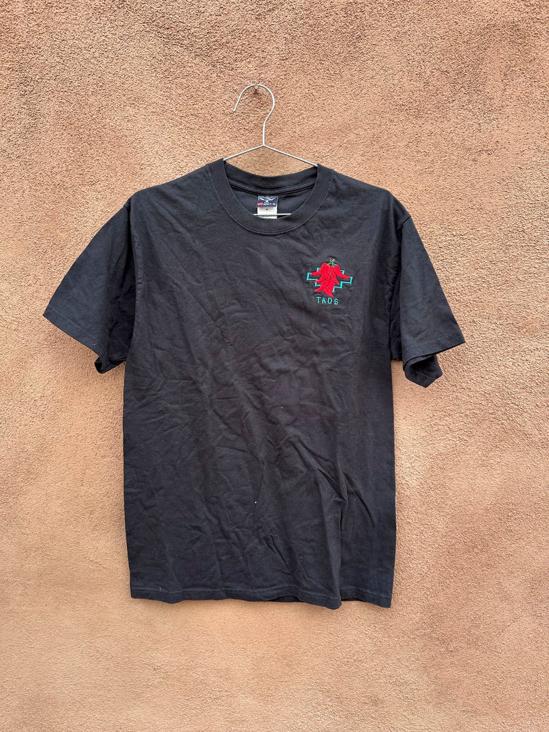 Embroidered Red Chile Ristra Taos T-shirt