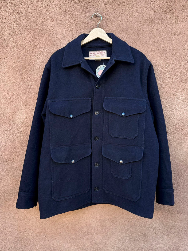 80's Navy Filson Mackinaw Wool Cruiser Jacket - 42