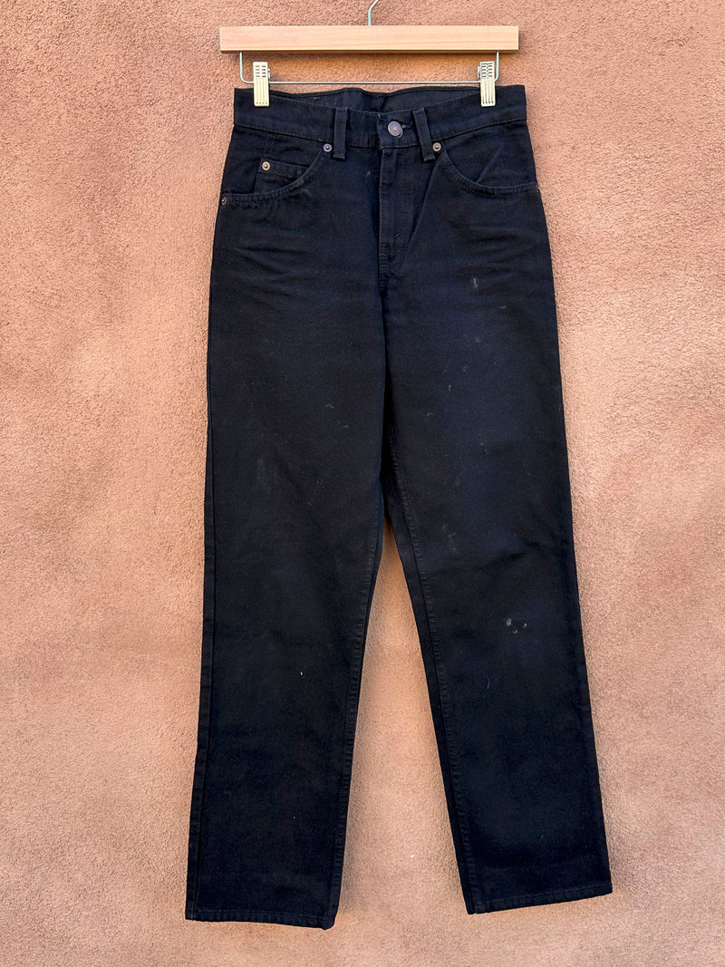 1980's Orange Tab Levi's 562 Black Denim Jeans 27 x 36 - Made in USA