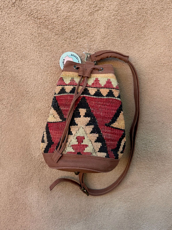 Cotton Canvas & Wool Kilim Sling Pack