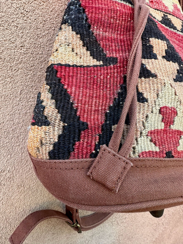 Cotton Canvas & Wool Kilim Sling Pack