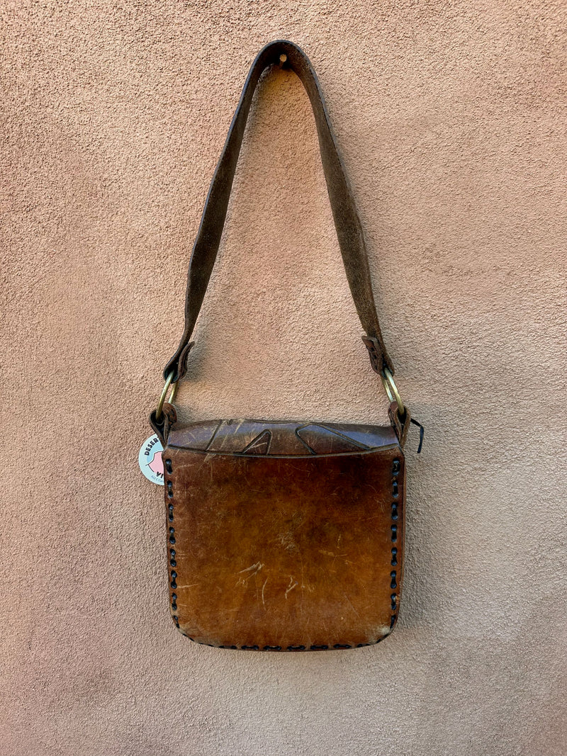 The Road 1970's Leather Hippie Purse