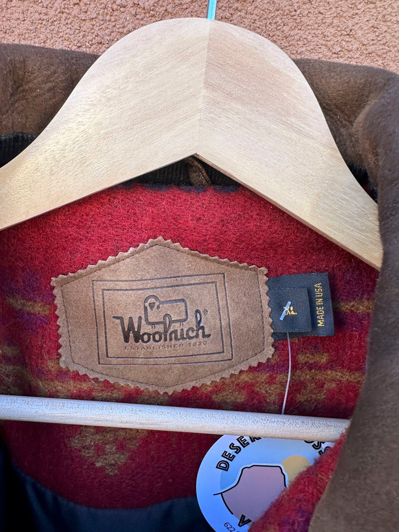 Red Southwestern Style Woolrich Jacket - Made in USA