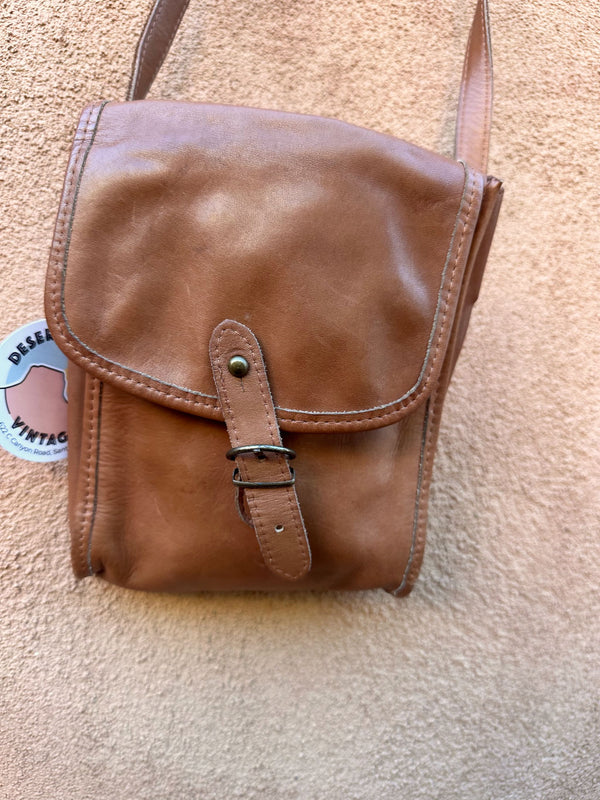 Brown Leather Crossbody Bag - small