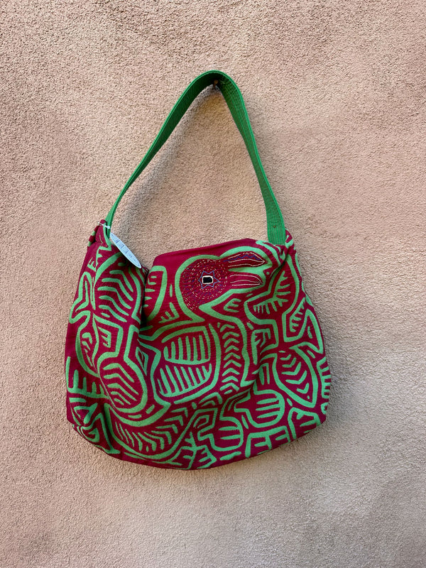 Panamanian Mola Bag - Birds with Fish