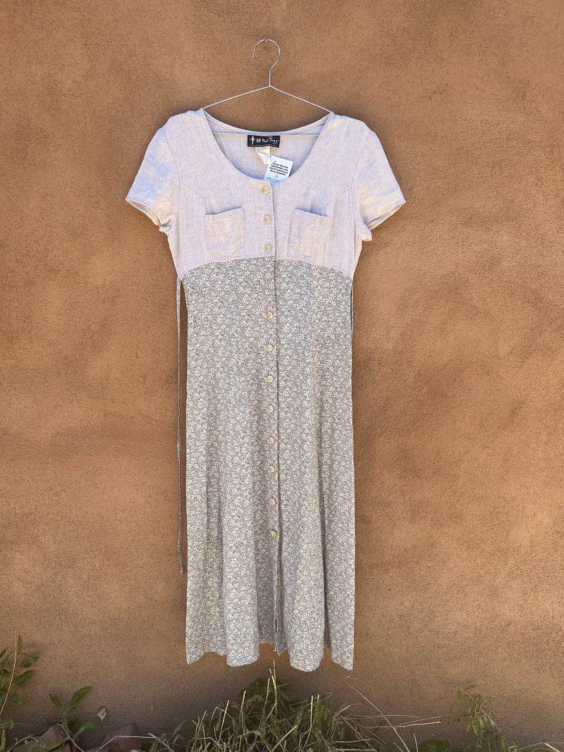 Empire Waist Linen & Rayon Dress - All That Jazz