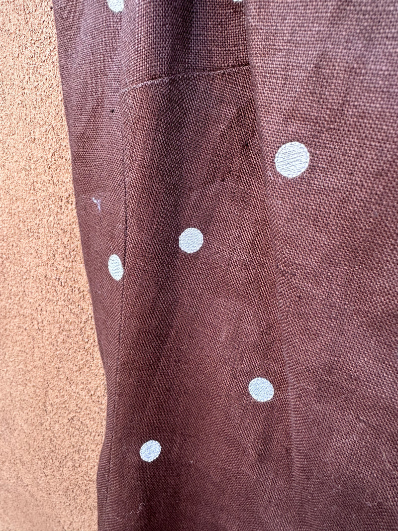 Donna Morgan Polka Dot Linen Dress