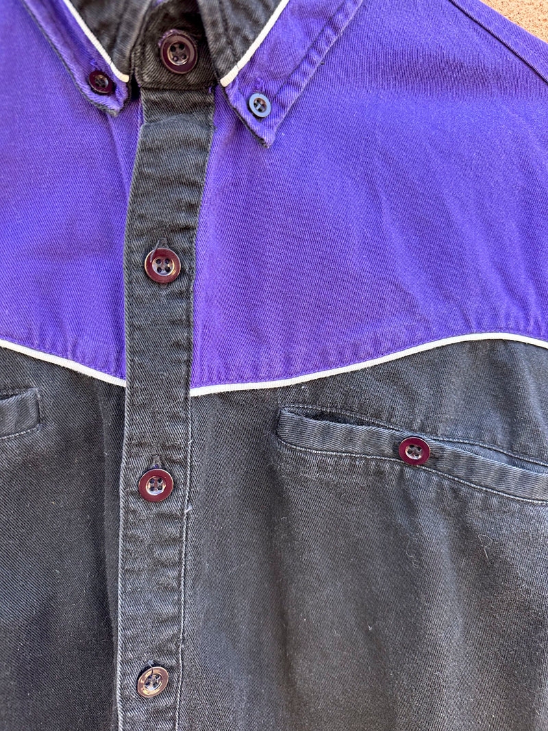 Purple & Black Spindle River Cowboy Shirt