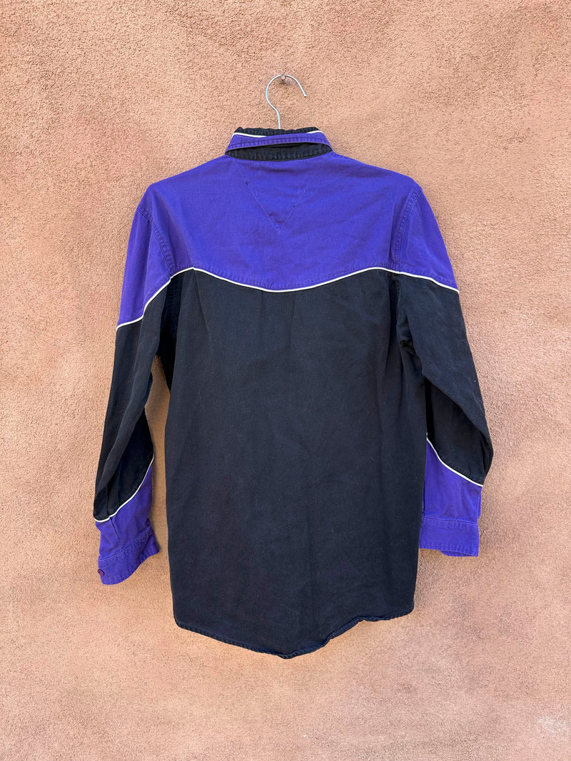 Purple & Black Spindle River Cowboy Shirt