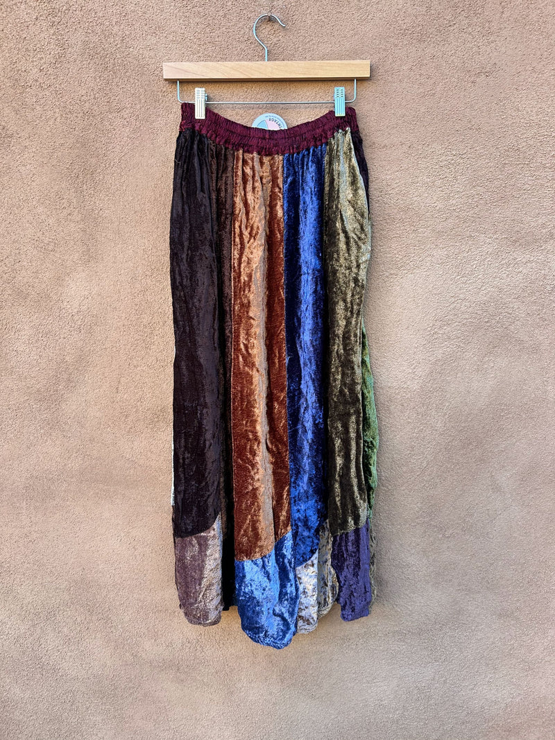 Colorblock Velour Skirt by Sacred Threads