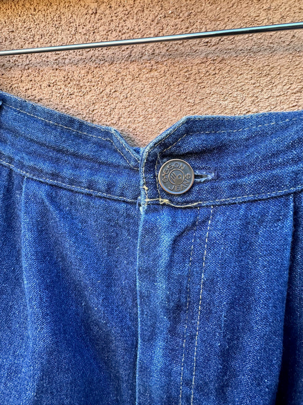 80's Sasson Denim Mid Length Skirt - Made in USA