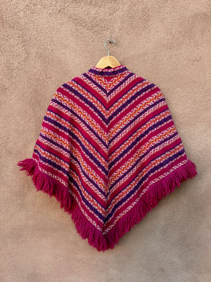 1960's Bobbie Brooks Pink Poncho - Made in USA