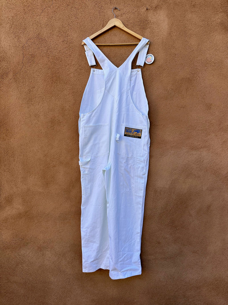 Rugged Blue White Denim Overalls - Made in USA