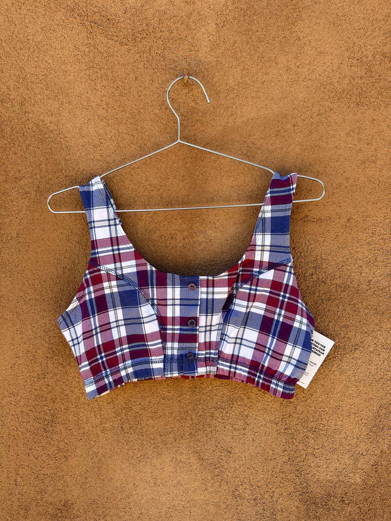 Plaid Kathy Ireland Bralette Style Tank Top