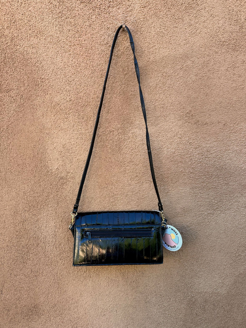 Black Eel Skin Shoulder Purse