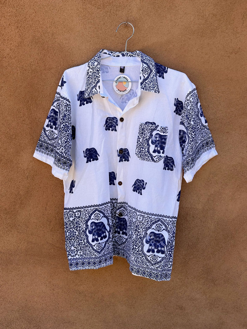 Thai Elephant Cotton Shirt