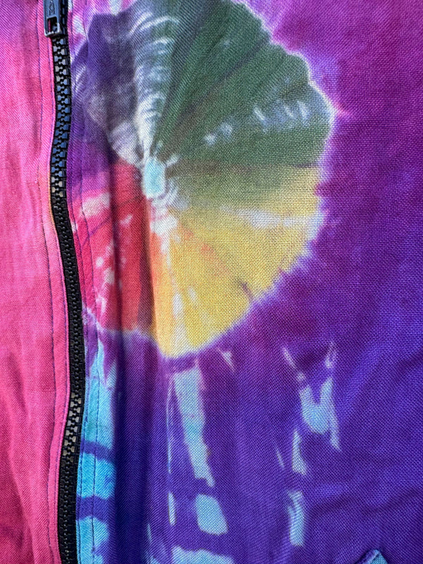 Colorful Tie Dye Lightweight Bomber Jacket