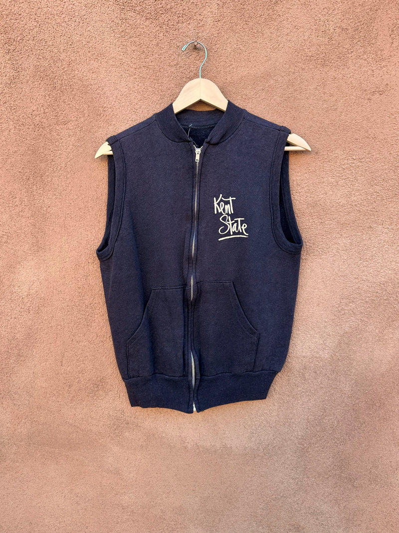 80's Kent State Sweatshirt Zip Vest