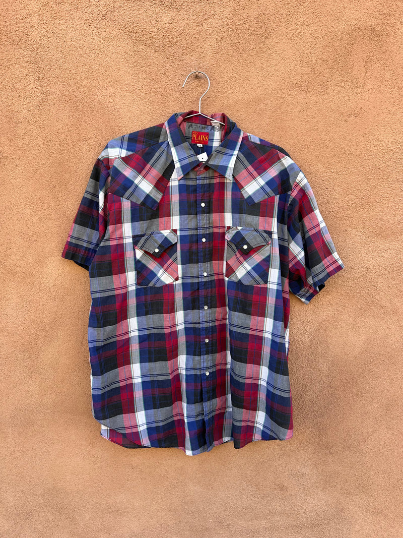 Plaid Plains Pearl Snap Short Sleeve Shirt