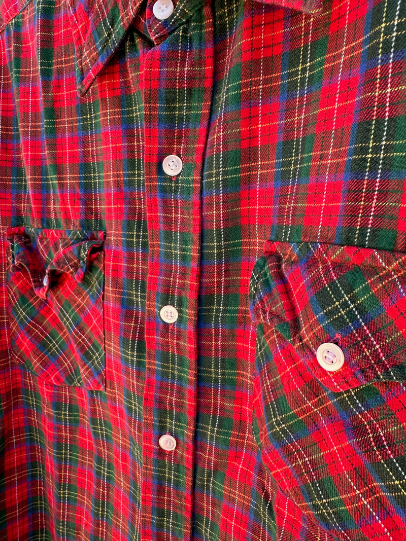 1970's JC Penny Fir Plaid Flannel