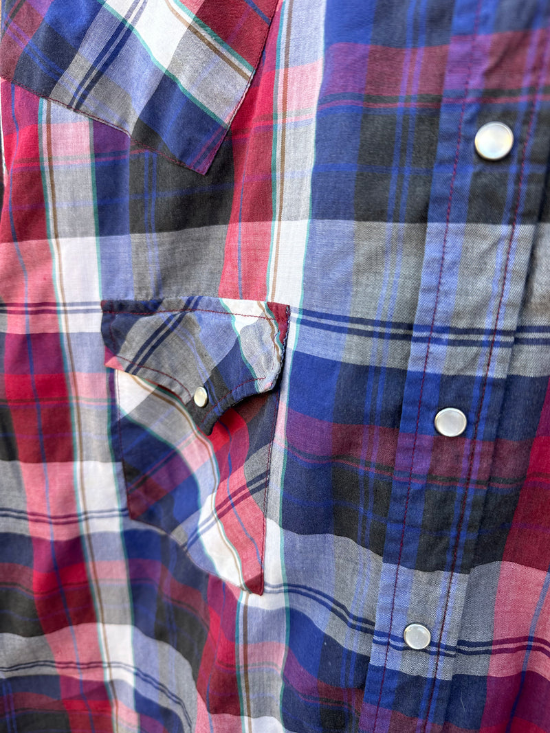 Plaid Plains Pearl Snap Short Sleeve Shirt