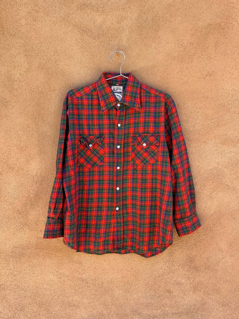 1970's JC Penny Fir Plaid Flannel