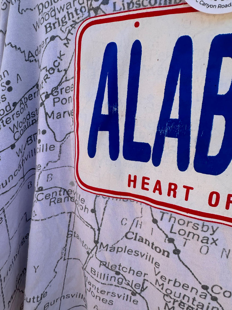 Alabama the Heart of Dixie Map T-shirt