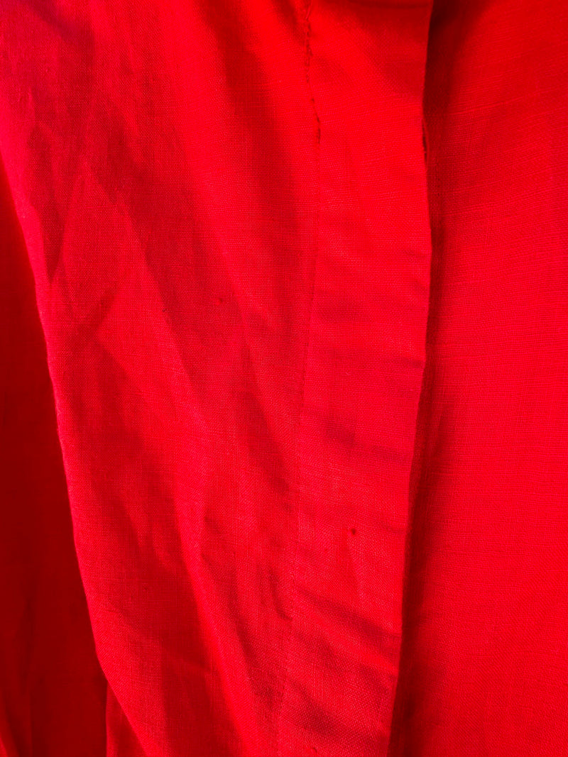 Red Linen/Cotton Kenar Dress - 10