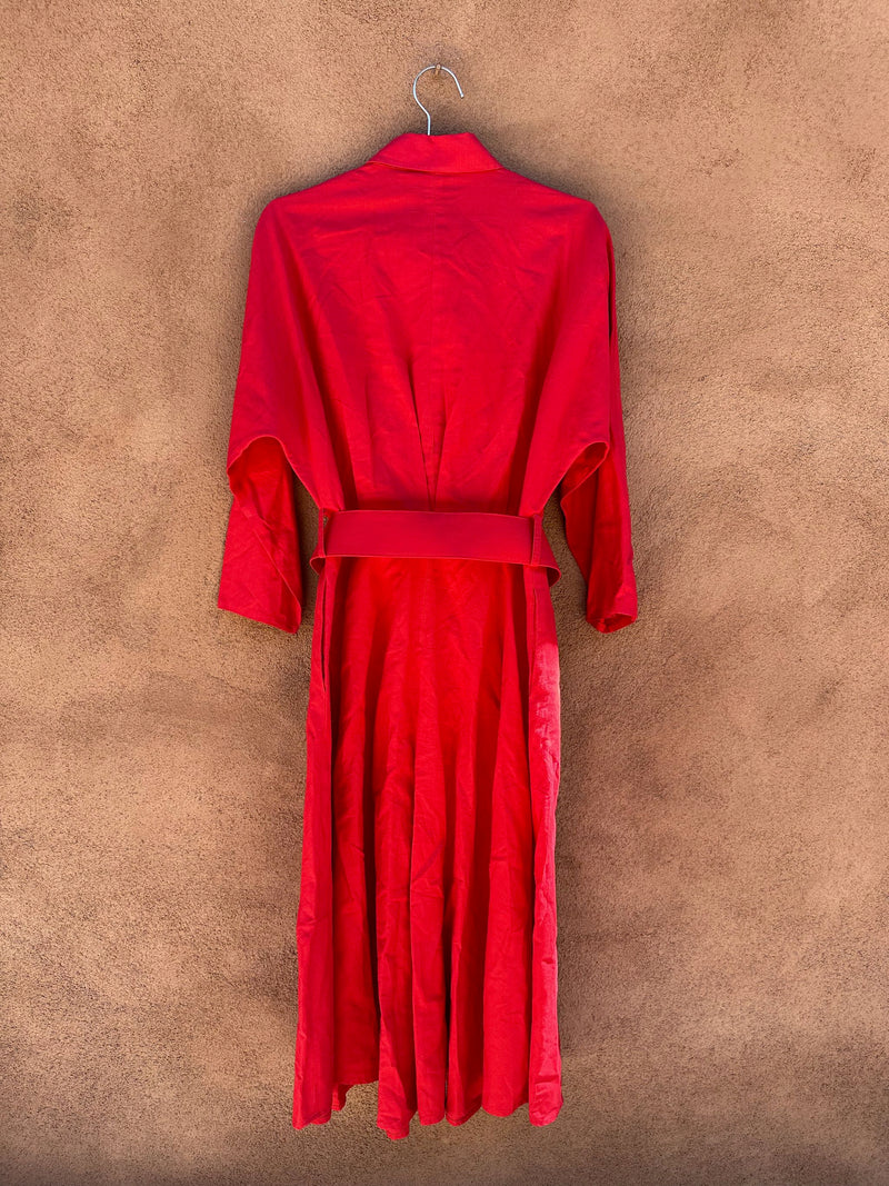 Red Linen/Cotton Kenar Dress - 10