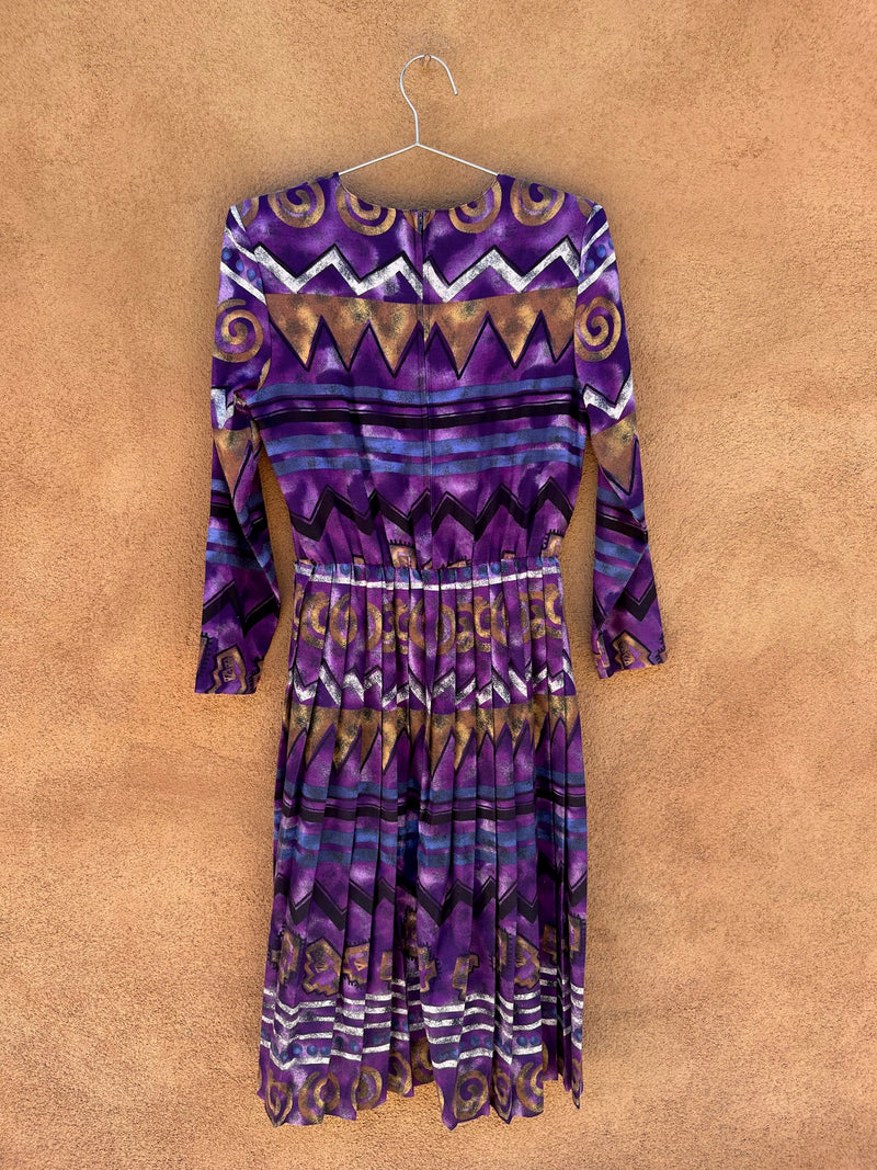 1980's Terri Ellen Purple Dress - 4P