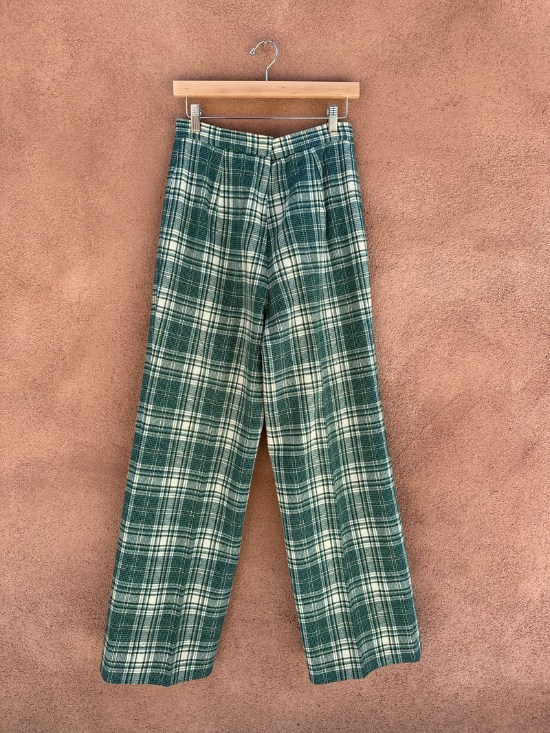 Wool Plaid 1960's Satin Lined Pants by Vincenti