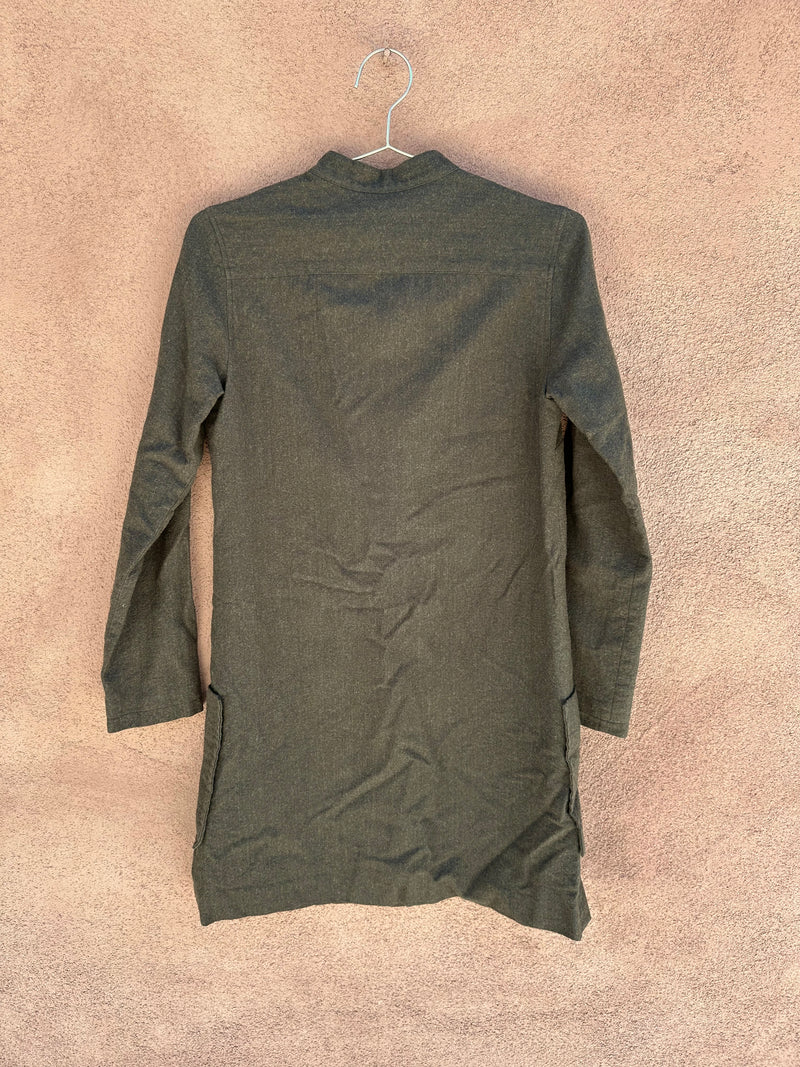 A.P.C Wool Blend Long Sleeve Tunic with Pockets