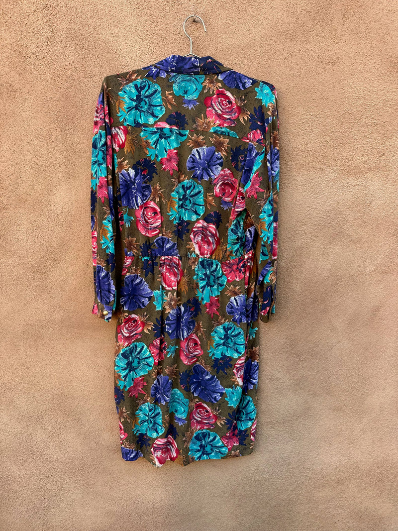 Liz Claiborne Size 14 Silk Floral Dress