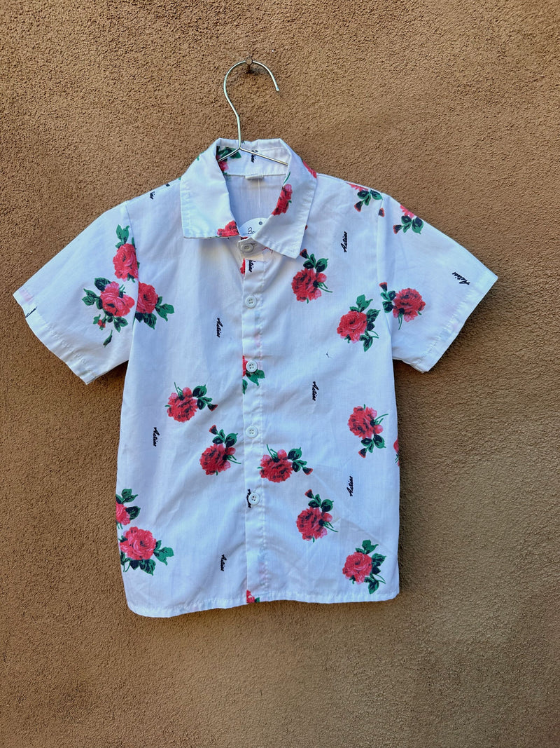 Boys Red Rose Shirt