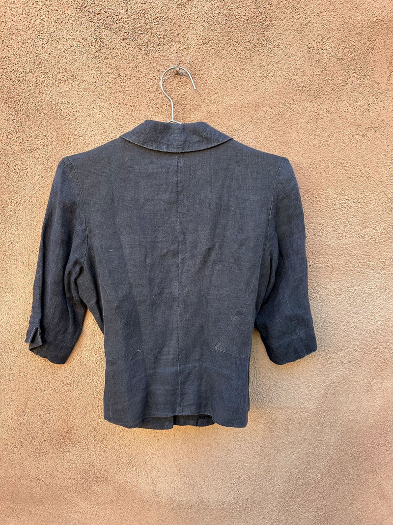 1980's Linen Capotreno Italia Top - 38