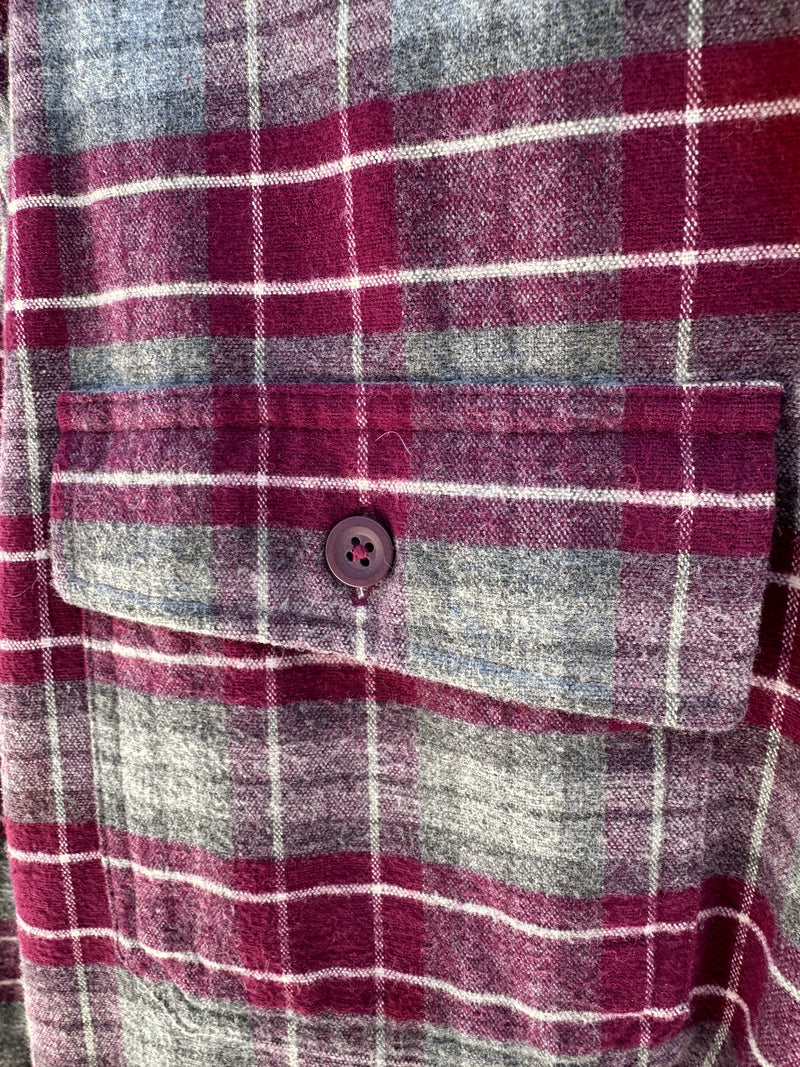 Gray & Red L.L. Bean Flannel