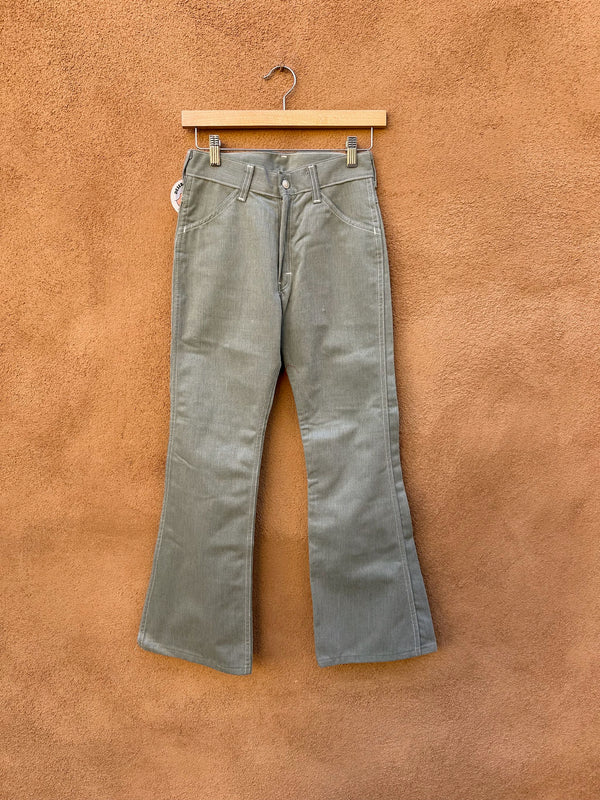 1970's Drab Green Bellbottoms - as is