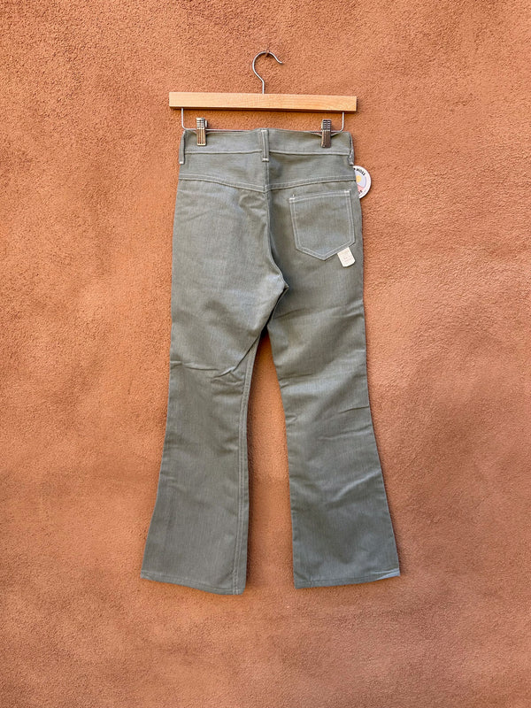 1970's Drab Green Bellbottoms - as is