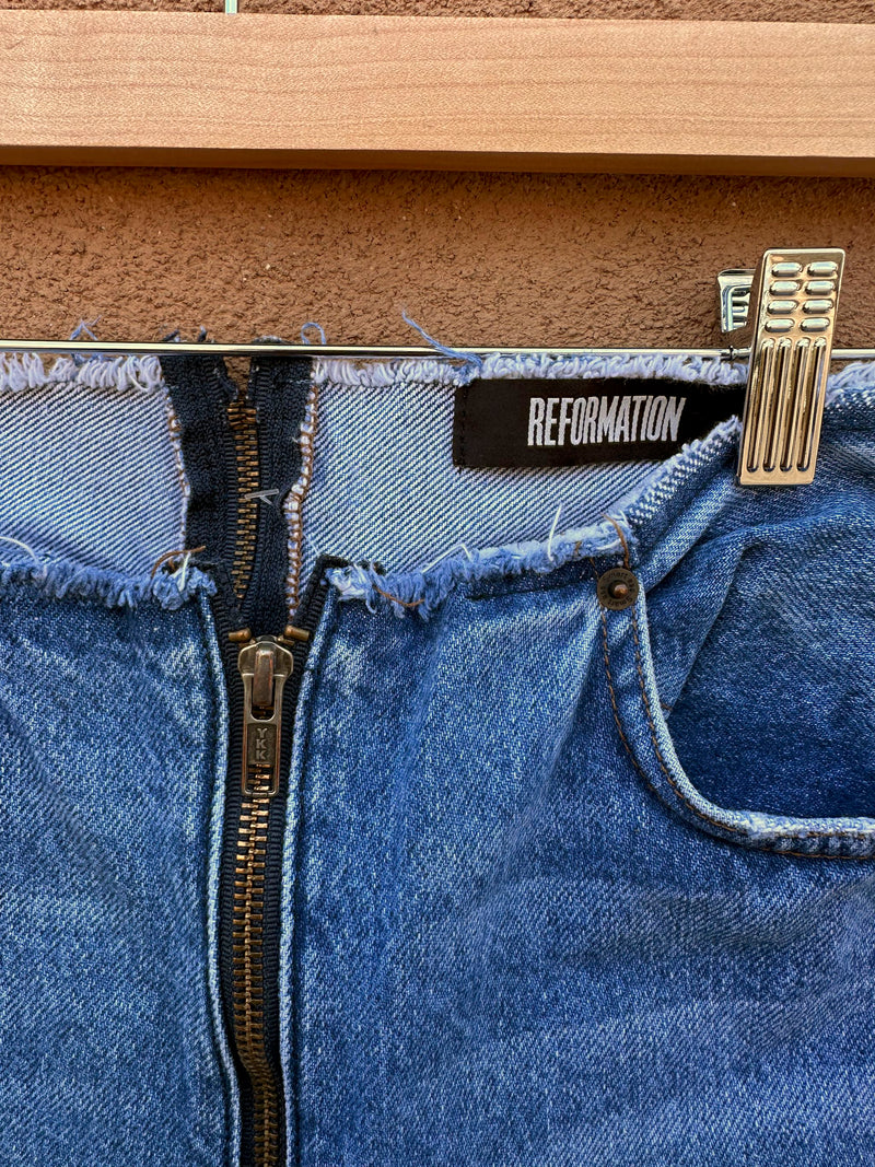 Front to Back Zip Reformation Jeans 24" Waist