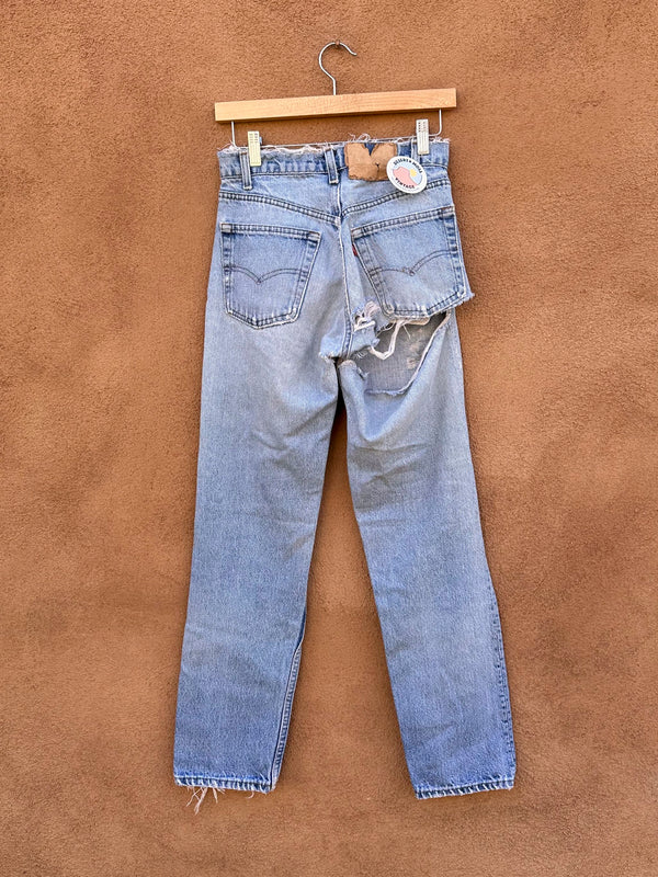 Totally Thrashed 1980's Levi's 505's - Natural Wear - 26