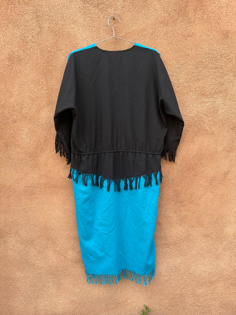 Black & Turquoise Cowgirl Dress by Sun Country Togs