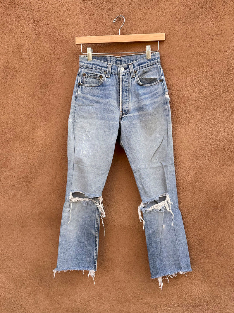 Petite Levi's Reworked Thrashed 1980's 501 Jeans - 25