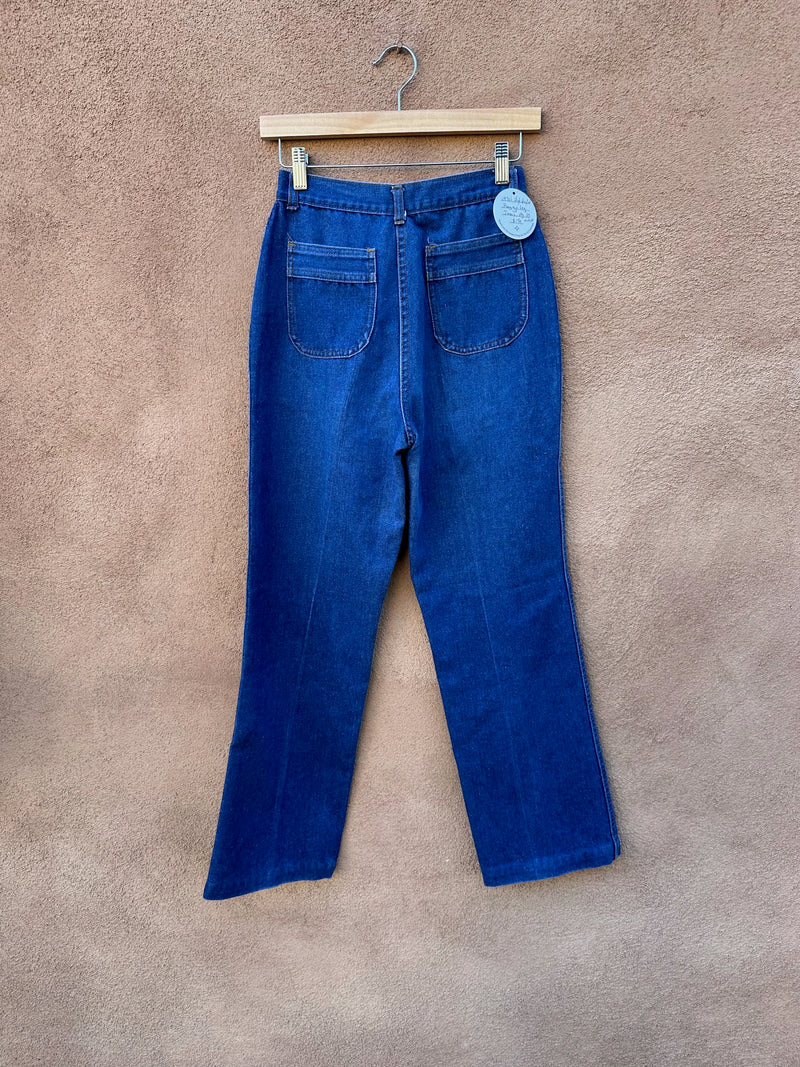 1970's High Waisted Baggy Leg Jeans - 10