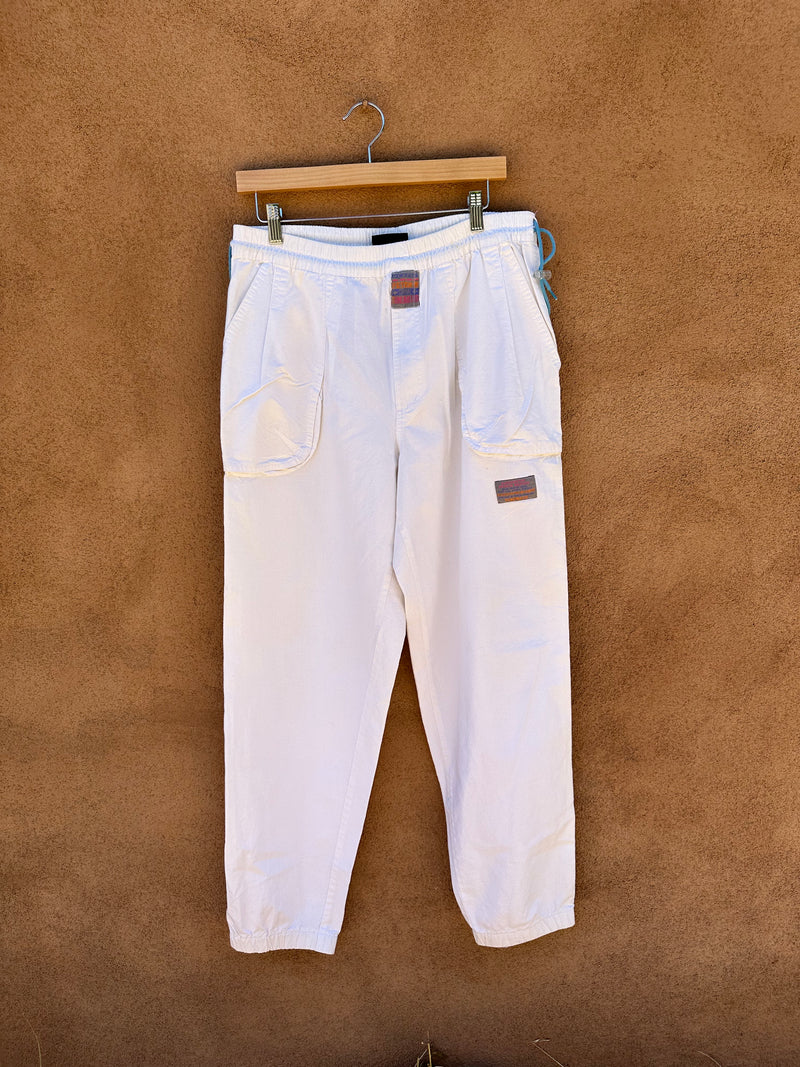 Peter B. Beach Patrol White Baggy Pants - as is