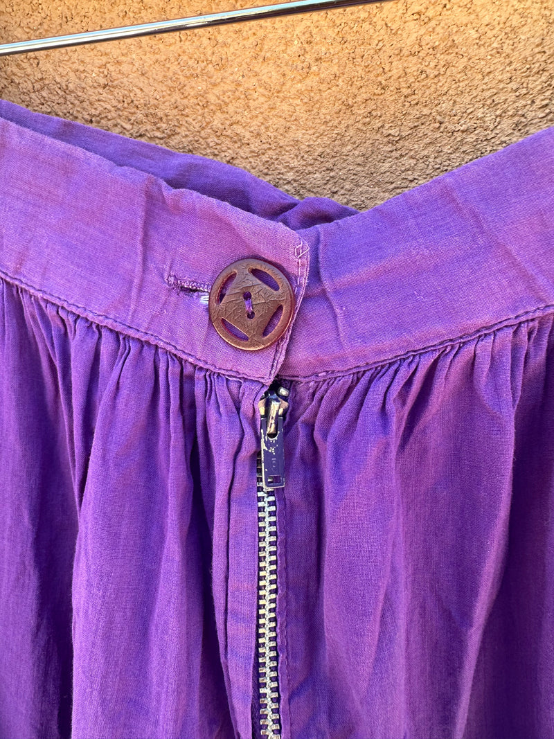 Purple Patio Skirt with Silver RikRak