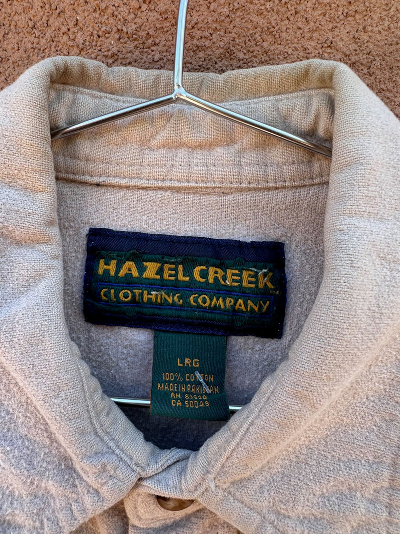 Tan Hazel Creek Flannel with Mallard Embroidery