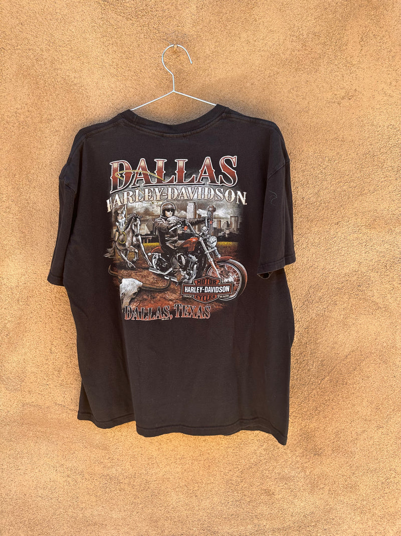 Kickin' Ass Texas Harley Davidson T-shirt