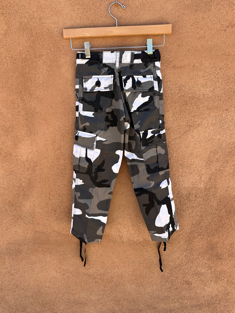 Black & White Kid's Camo Cargo Pants, 4