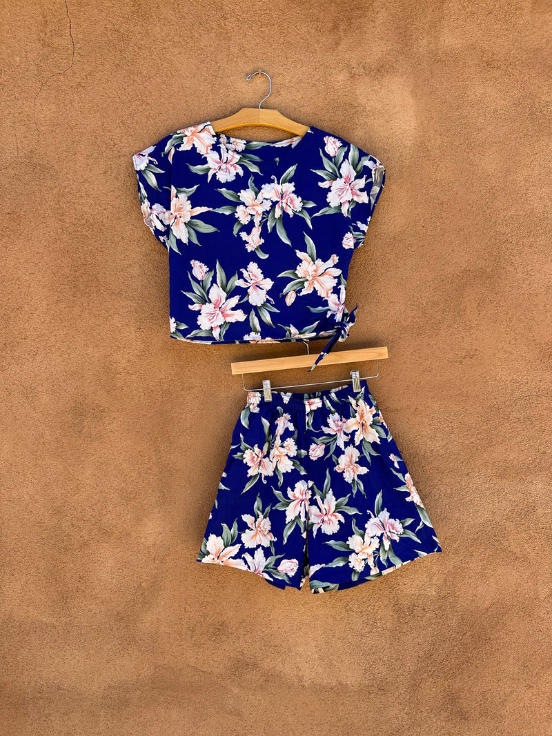 Two-Piece Hawaiian Print Top and Shorts by Royal Creations