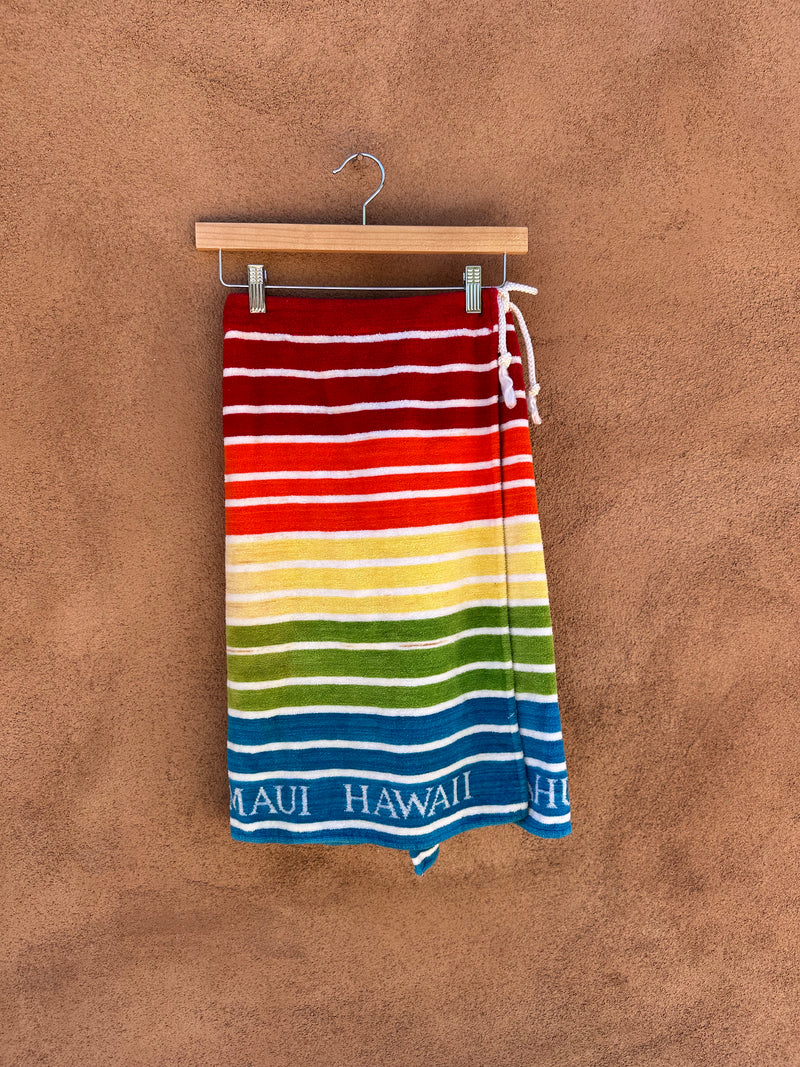 80's Terrycloth Hawaii Wrap Skirt